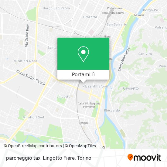Mappa parcheggio taxi Lingotto Fiere