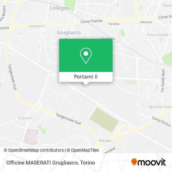 Mappa Officine MASERATI Grugliasco