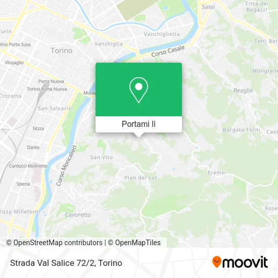 Mappa Strada Val Salice 72/2