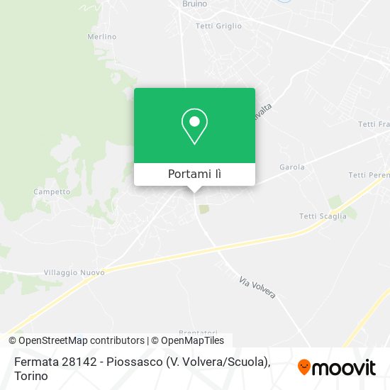 Mappa Fermata 28142 - Piossasco (V. Volvera / Scuola)