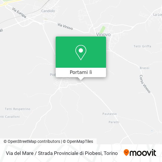 Mappa Via del Mare / Strada Provinciale di Piobesi