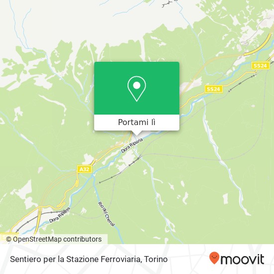 Mappa Sentiero per la Stazione Ferroviaria