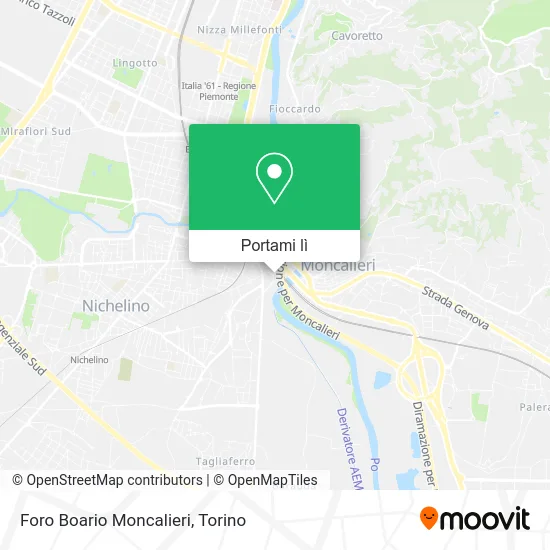 Mappa Foro Boario Moncalieri