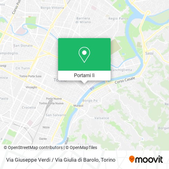 Mappa Via Giuseppe Verdi / Via Giulia di Barolo