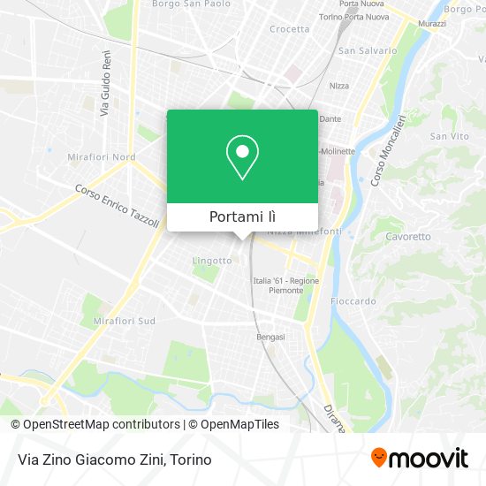 Mappa Via Zino Giacomo Zini