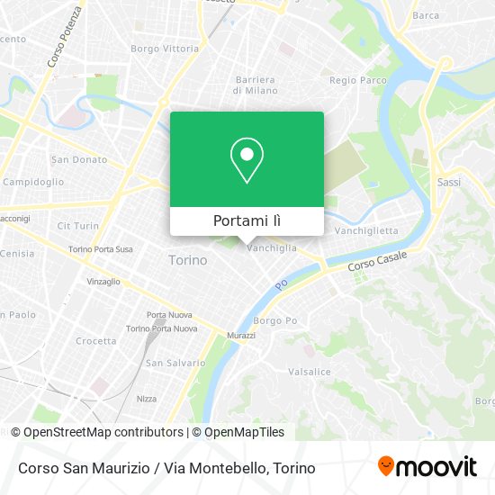 Mappa Corso San Maurizio / Via Montebello