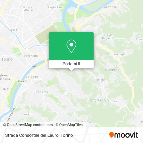 Mappa Strada Consortile del Lauro