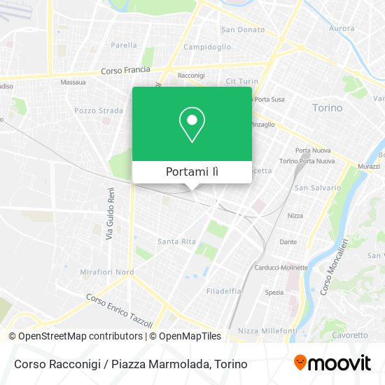 Mappa Corso Racconigi / Piazza Marmolada