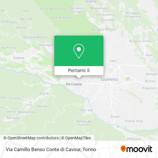 Mappa Via Camillo Benso Conte di Cavour