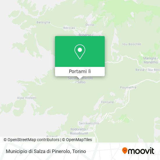 Mappa Municipio di Salza di Pinerolo