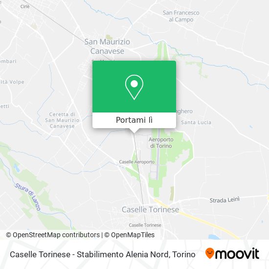 Mappa Caselle Torinese - Stabilimento Alenia Nord