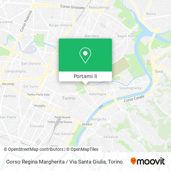 Mappa Corso Regina Margherita / Via Santa Giulia