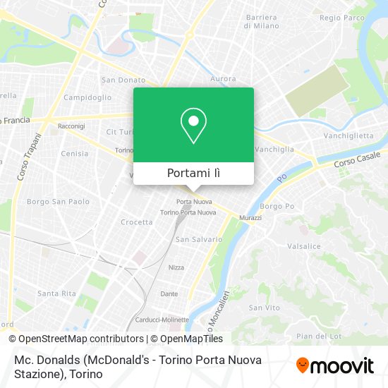 Mappa Mc. Donalds (McDonald's - Torino Porta Nuova Stazione)