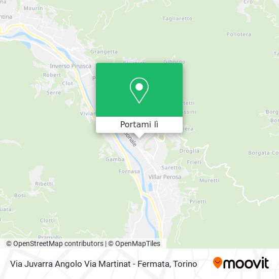 Mappa Via Juvarra Angolo Via Martinat - Fermata