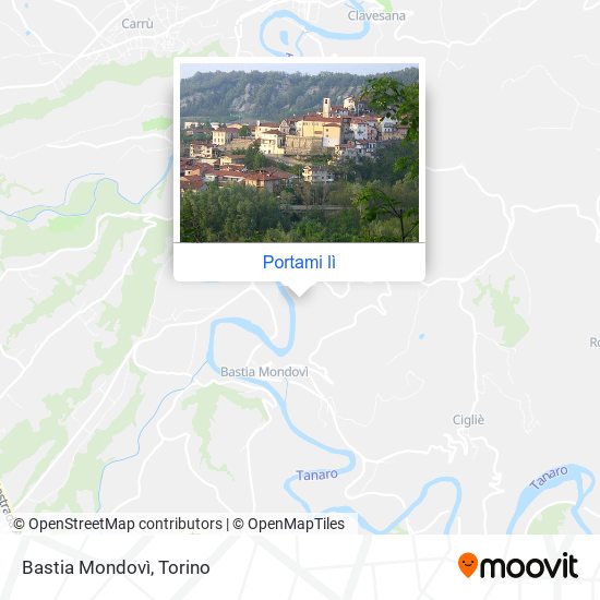 Mappa Bastia Mondovì