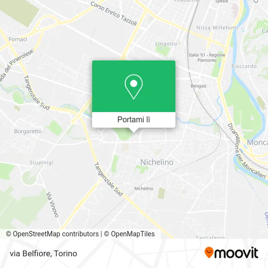 Mappa via Belfiore