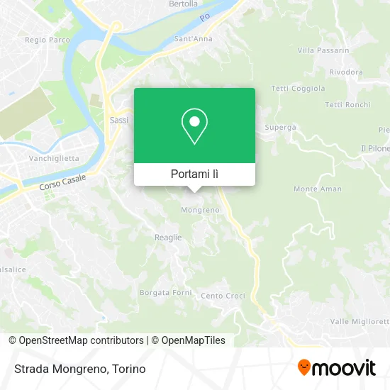 Mappa Strada Mongreno