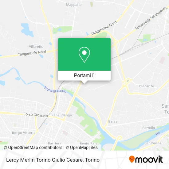 Mappa Leroy Merlin Torino Giulio Cesare