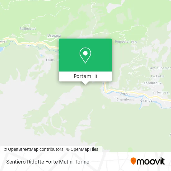Mappa Sentiero Ridotte Forte Mutin