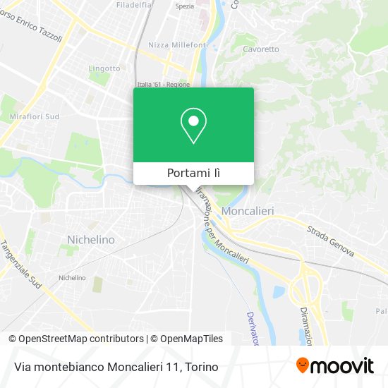 Mappa Via montebianco Moncalieri 11