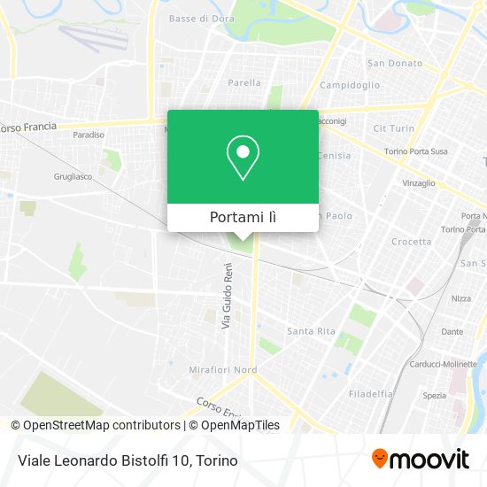 Mappa Viale Leonardo Bistolfi  10