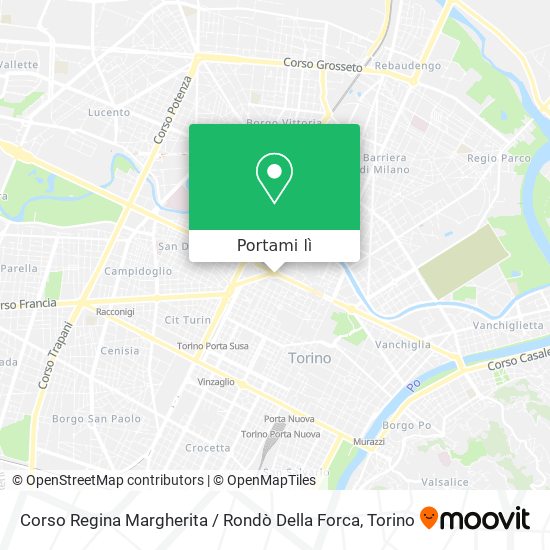 Mappa Corso Regina Margherita / Rondò Della Forca