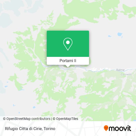 Mappa Rifugio Citta di Cirie