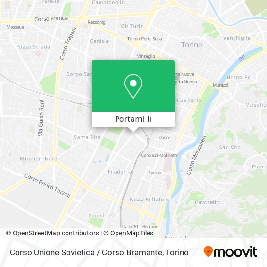 Mappa Corso Unione Sovietica / Corso Bramante