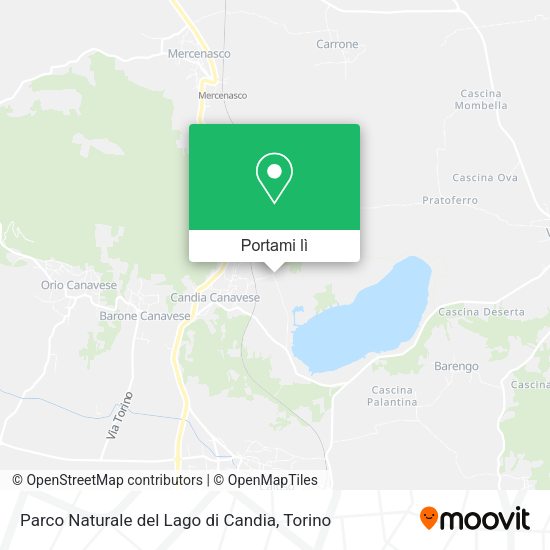 Mappa Parco Naturale del Lago di Candia