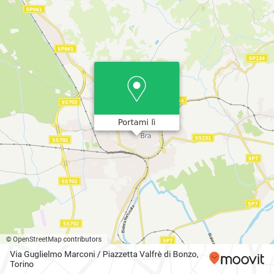 Mappa Via Guglielmo Marconi / Piazzetta Valfrè di Bonzo