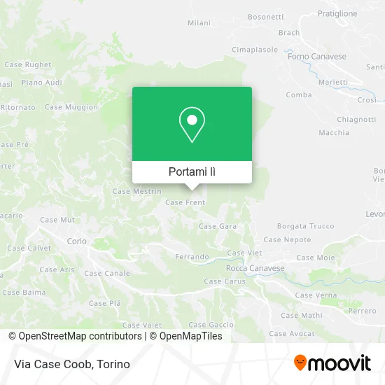 Mappa Via Case Coob