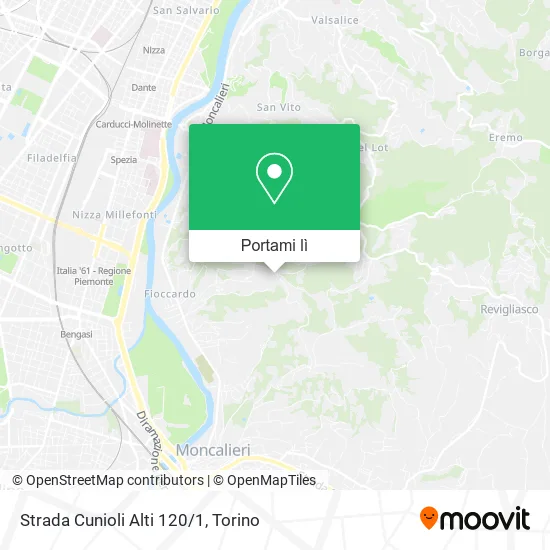 Mappa Strada Cunioli Alti 120/1