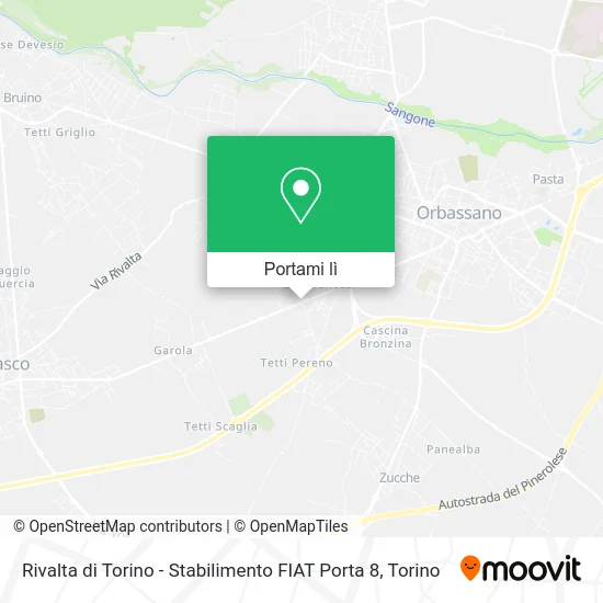 Mappa Rivalta di Torino - Stabilimento FIAT Porta 8