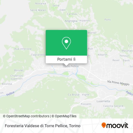 Mappa Foresteria Valdese di Torre Pellice