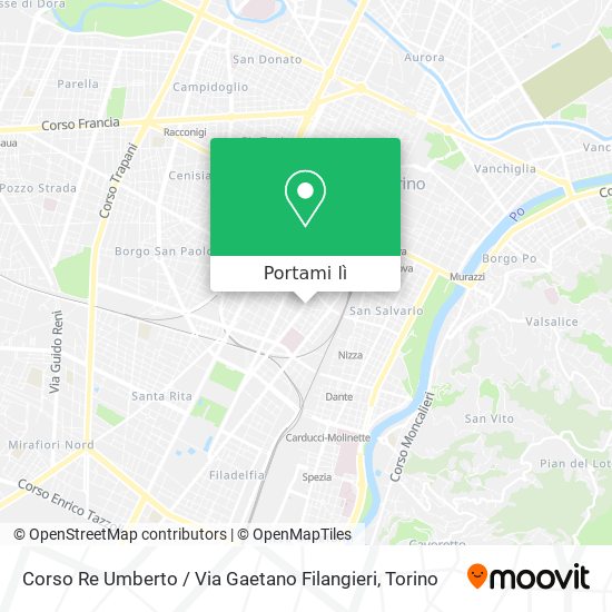 Mappa Corso Re Umberto / Via Gaetano Filangieri