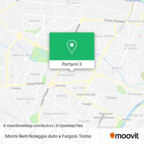Mappa Morini Rent-Noleggio Auto e Furgoni
