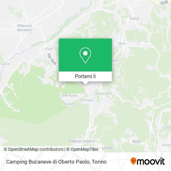 Mappa Camping Bucaneve di Oberto Paolo