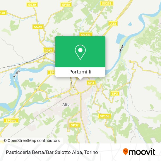 Mappa Pasticceria Berta / Bar Salotto Alba