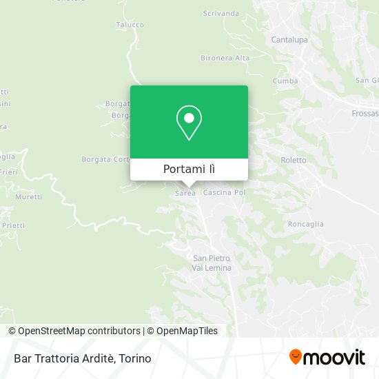 Mappa Bar Trattoria Arditè