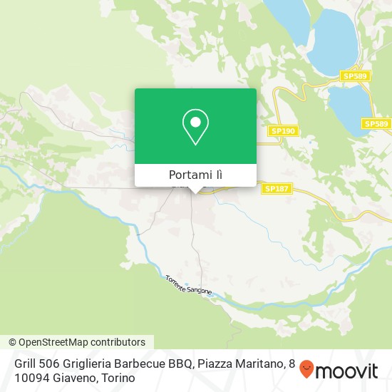 Mappa Grill 506 Griglieria Barbecue BBQ, Piazza Maritano, 8 10094 Giaveno