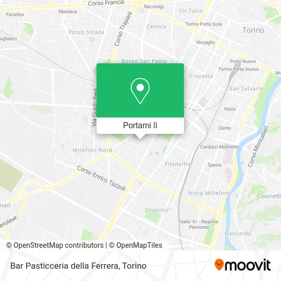 Mappa Bar Pasticceria della Ferrera