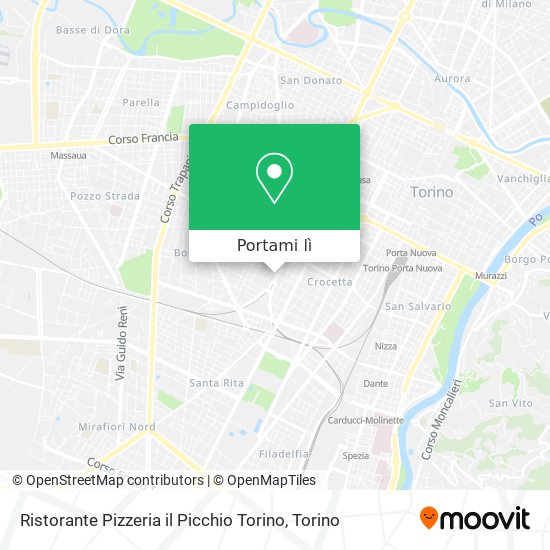 Mappa Ristorante Pizzeria il Picchio Torino