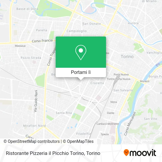 Mappa Ristorante Pizzeria il Picchio Torino