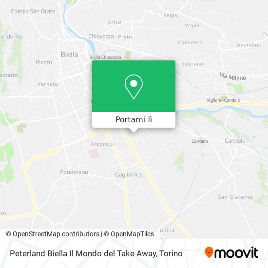 Mappa Peterland Biella Il Mondo del Take Away