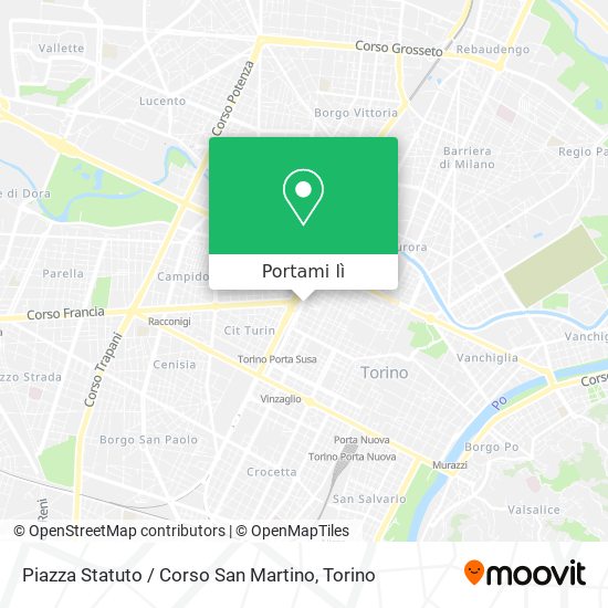 Mappa Piazza Statuto / Corso San Martino