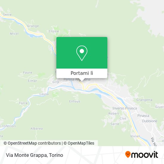 Mappa Via Monte Grappa