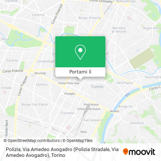 Mappa Polizia, Via Amedeo Avogadro (Polizia Stradale, Via Amedeo Avogadro)