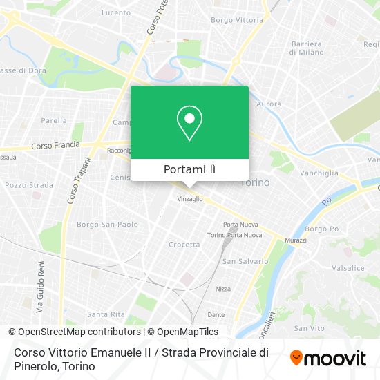 Mappa Corso Vittorio Emanuele II / Strada Provinciale di Pinerolo