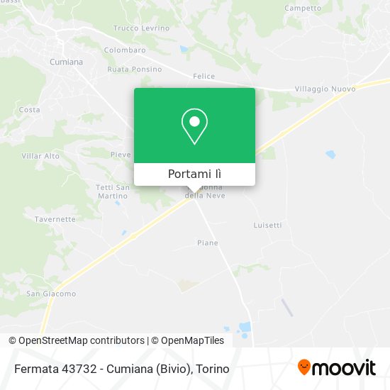 Mappa Fermata 43732 - Cumiana (Bivio)