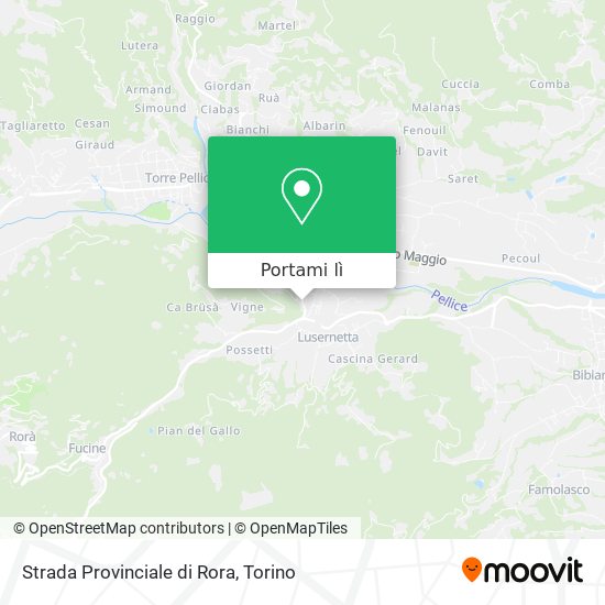Mappa Strada Provinciale di Rora